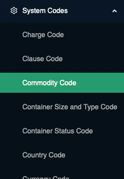 Commodity Code