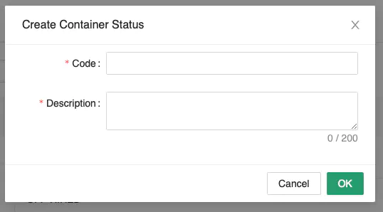 Container Status Form