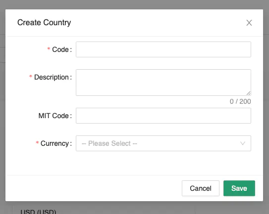 Country Form