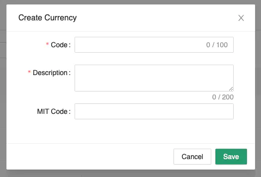 Currency Form