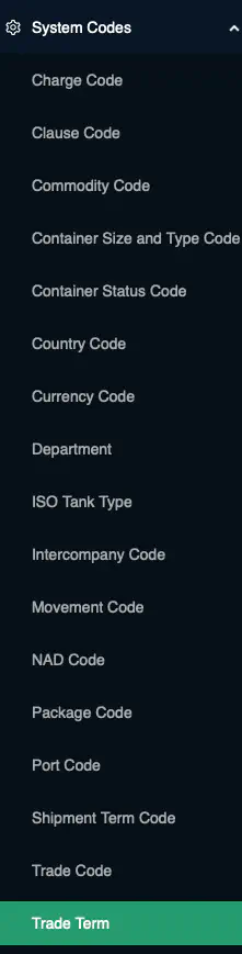 Trade Term Code